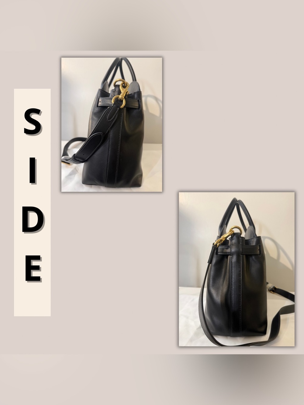 COACH EMPIRE 40 - BLACK W/ INSERT - Picture 8 of 9